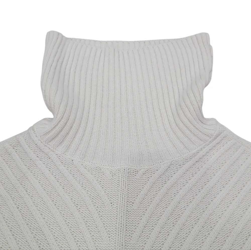 Eclipse Mitered Turtleneck Sweater Knit Neutral Cream White Pullover Wom… - Picture 11 of 16